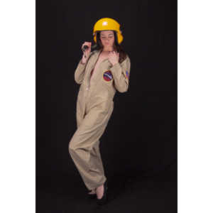 Lindsey was visiting and wanted to shoot, and I had an idea for a pinup based on a pilot's helmet I had recently been given.  So we went to a local military surplus and whipped up a pilot costume and did this shoot.